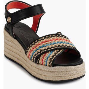 Karl Lagerfeld Paris Celeste Platform Wedge Sandal in Black Size 11 Womens New